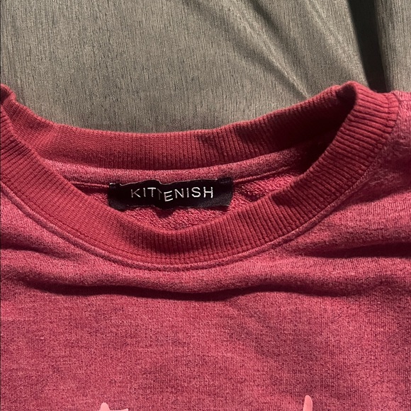 Kittenish Pink Graphic Crew Neck Sweater - Picture 2 of 5